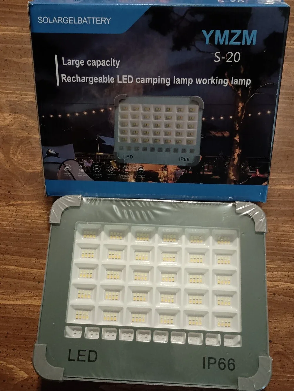 LED SOLAR LIGHT - New // Camping Work Emergency Lamp + Power Bank easy tool hook